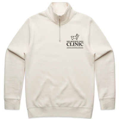 Unisex / Men's Stencil Half Zip with black logo Thumbnail