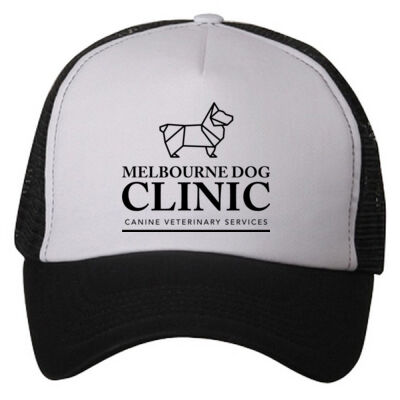 Mesh Back Trucker Cap with black logo Thumbnail